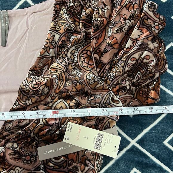 Anthropologie The Katerina Button Front Dress Velvet Edition Size 2 - Picture 14 of 15